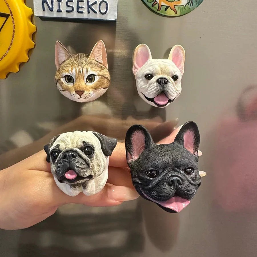 Custom-Engraved Magnetic Pet Head Figurine